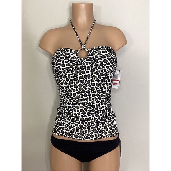 New. Michael Kors animal print tankini set. $159. XS-top/S-bottom - Picture 2 of 13